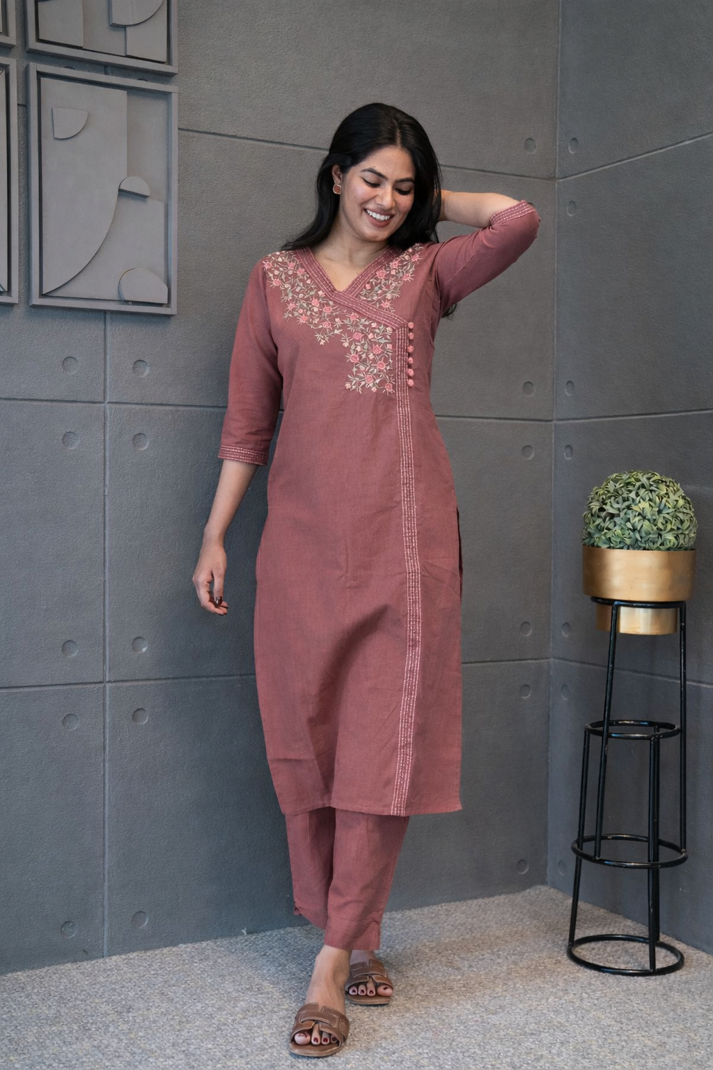 Mauve Kurta Set