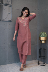 Mauve Kurta Set