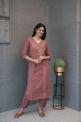 Mauve Kurta Set