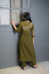 Moss Green Kurta Set