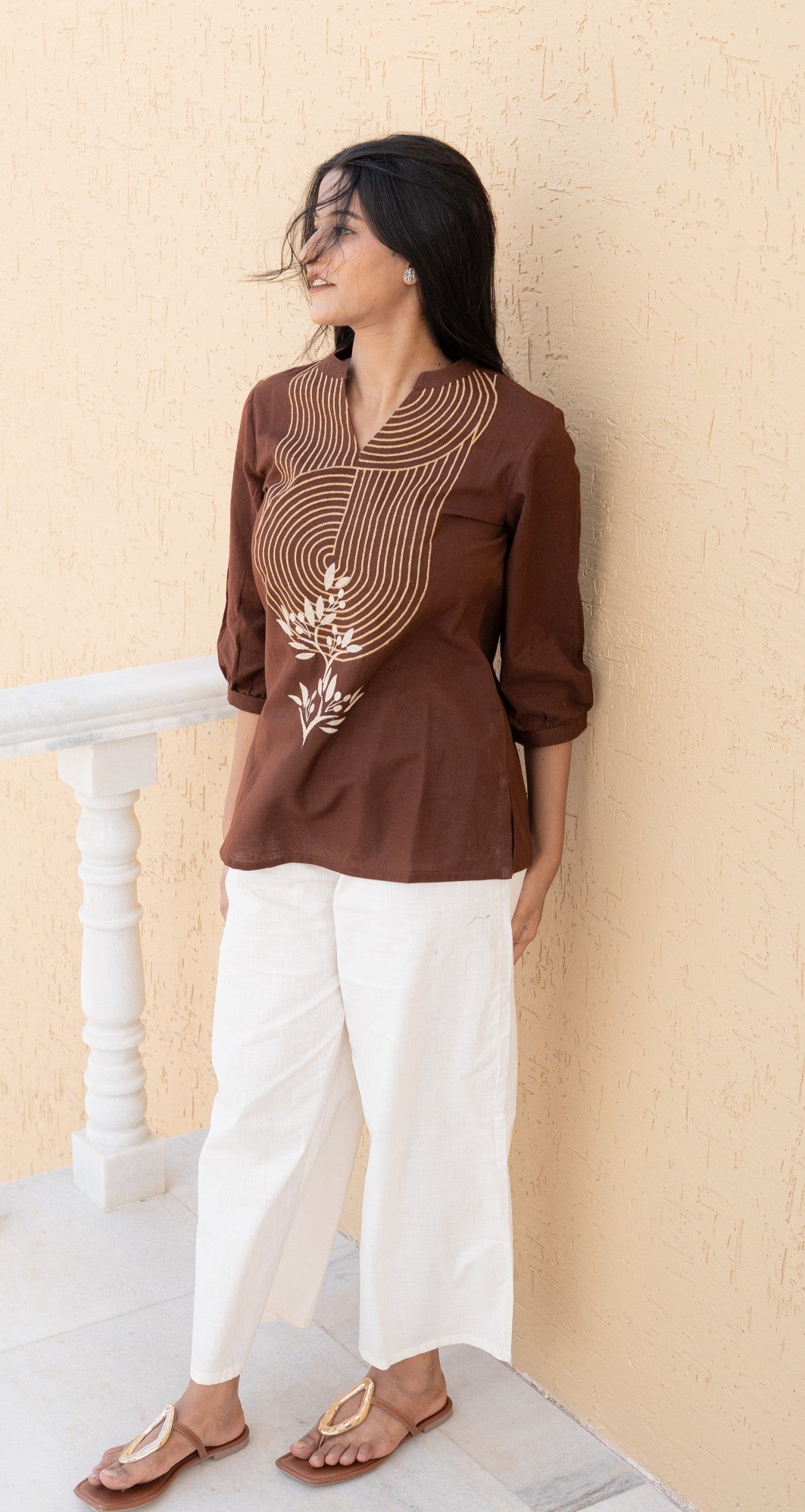 Brown Reva Co-ord Set