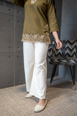 Olive Bloom Top