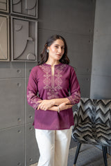Plum Jharokha Top