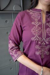 Plum Jharokha Top