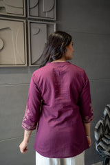 Plum Jharokha Top