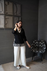 Black Bloom Top