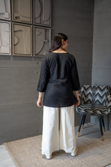 Black Bloom Top