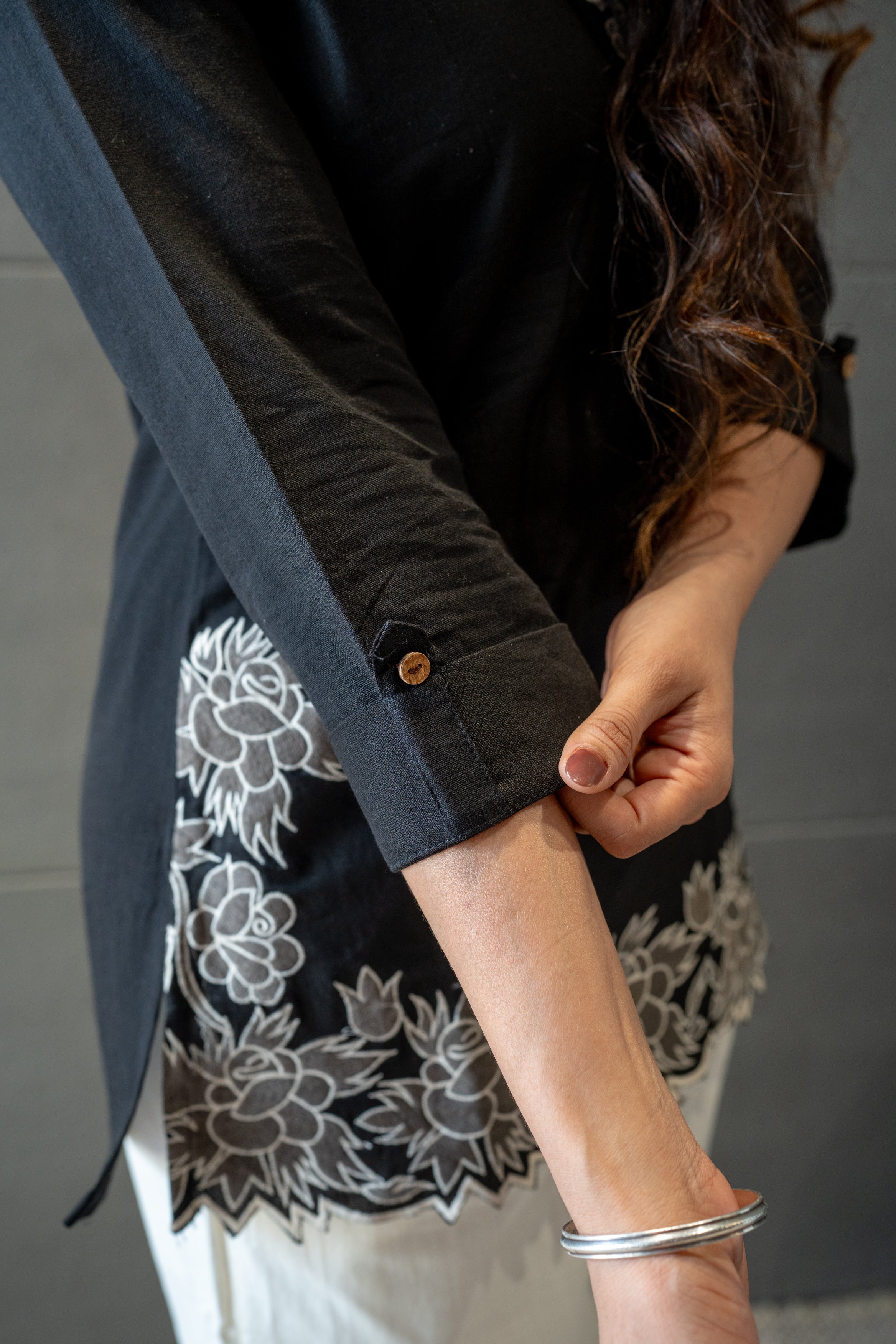 Black Bloom Top