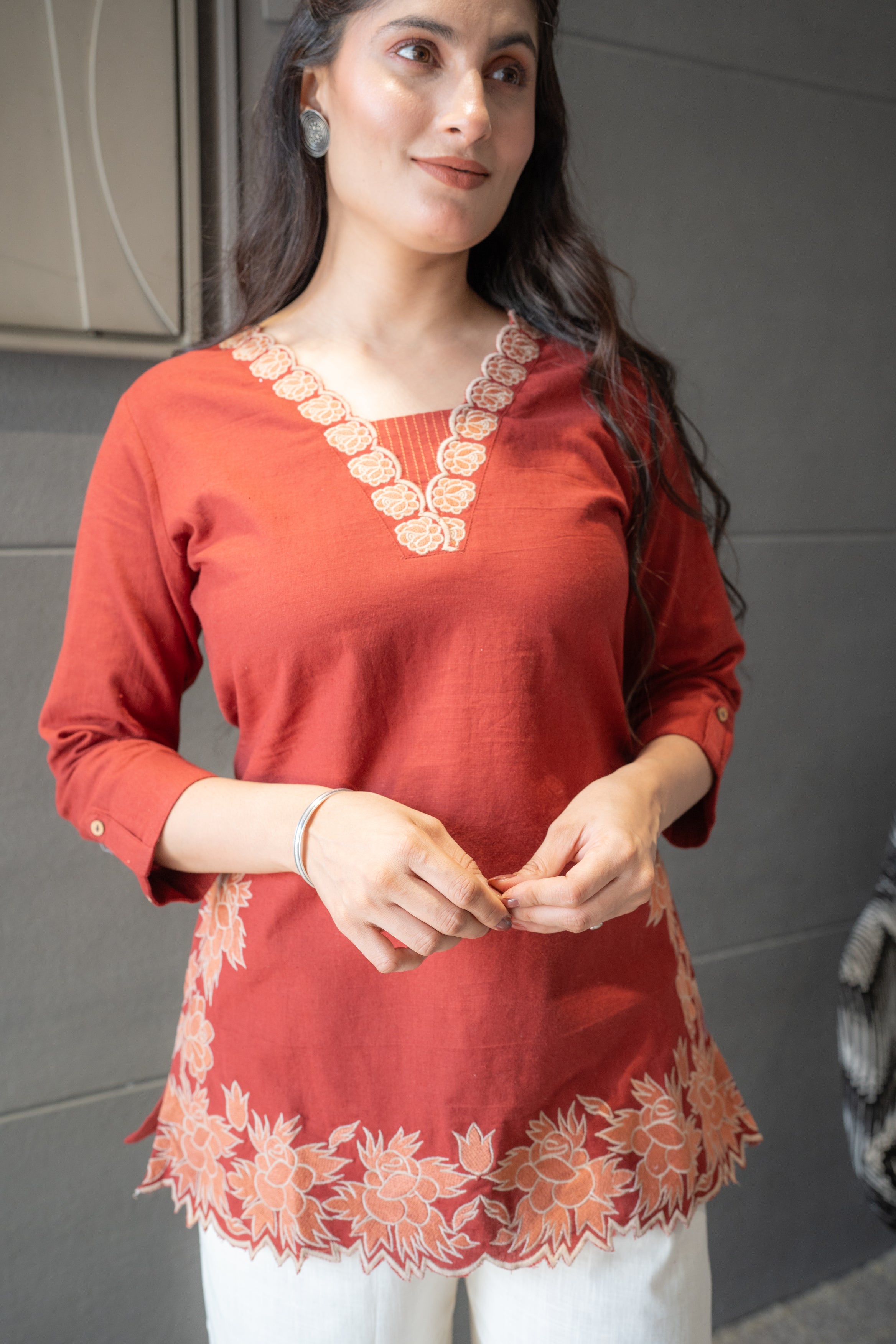 Rust Bloom Top