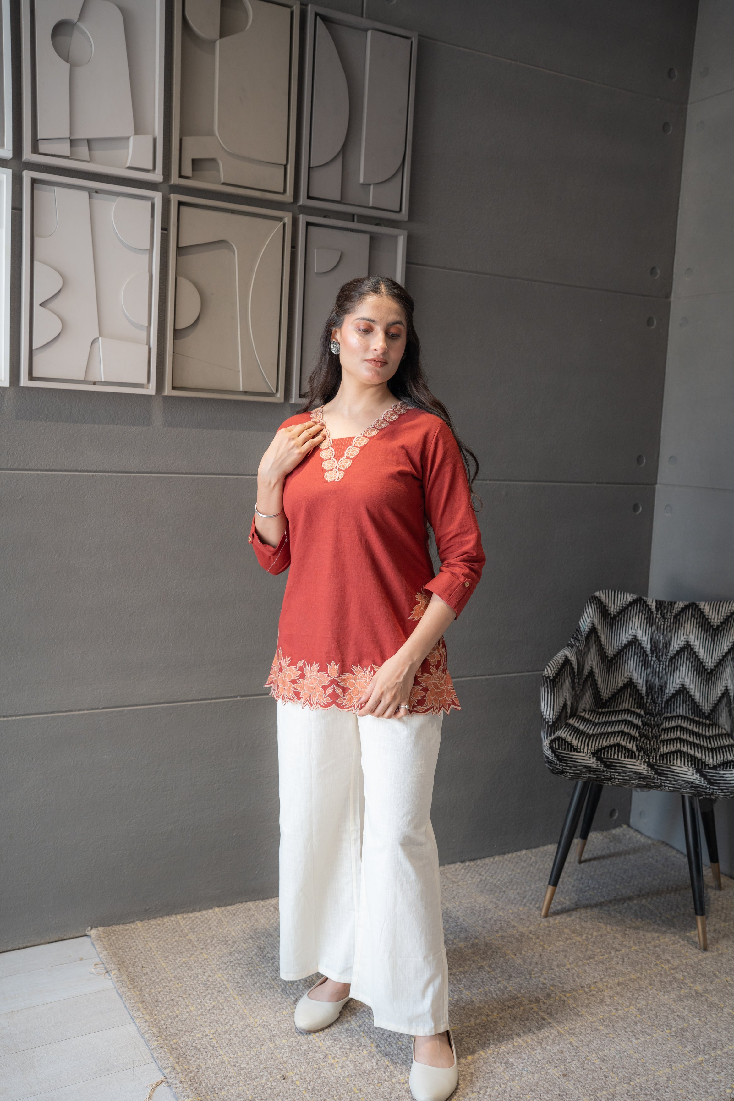 Rust Bloom Top