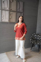 Rust Bloom Top