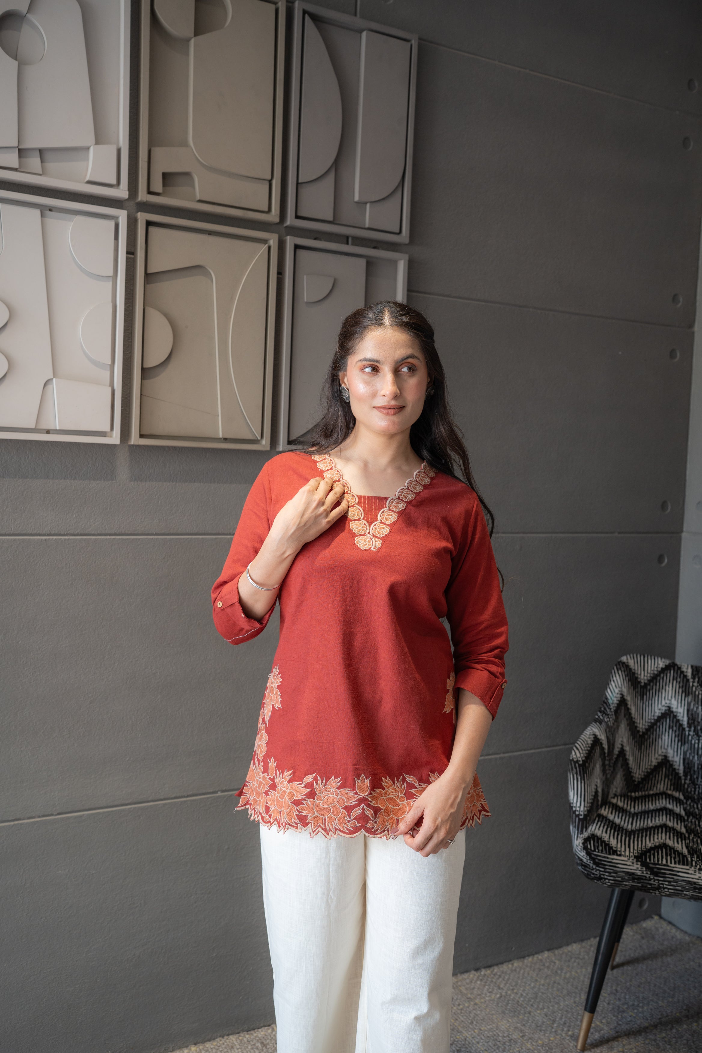 Rust Bloom Top