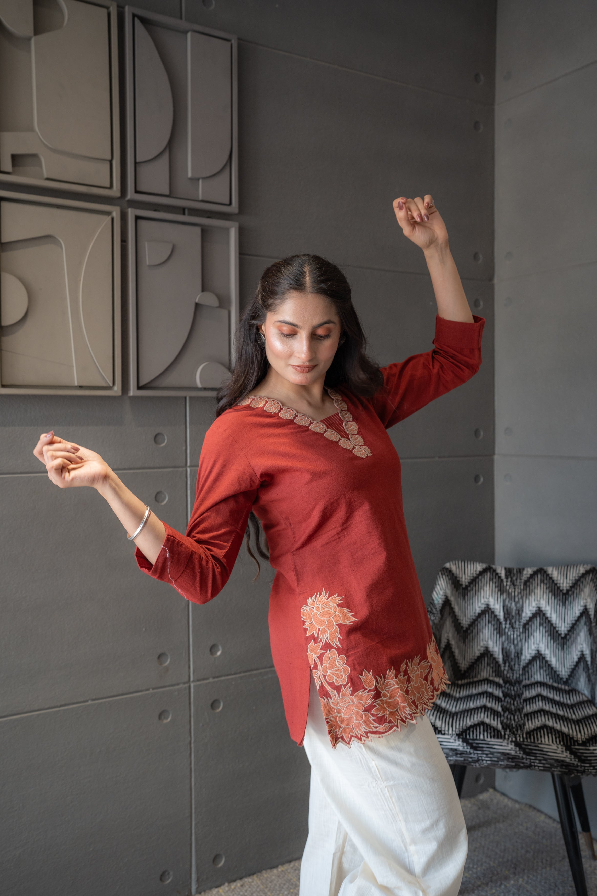 Rust Bloom Top