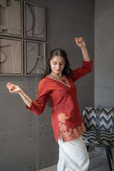 Rust Bloom Top