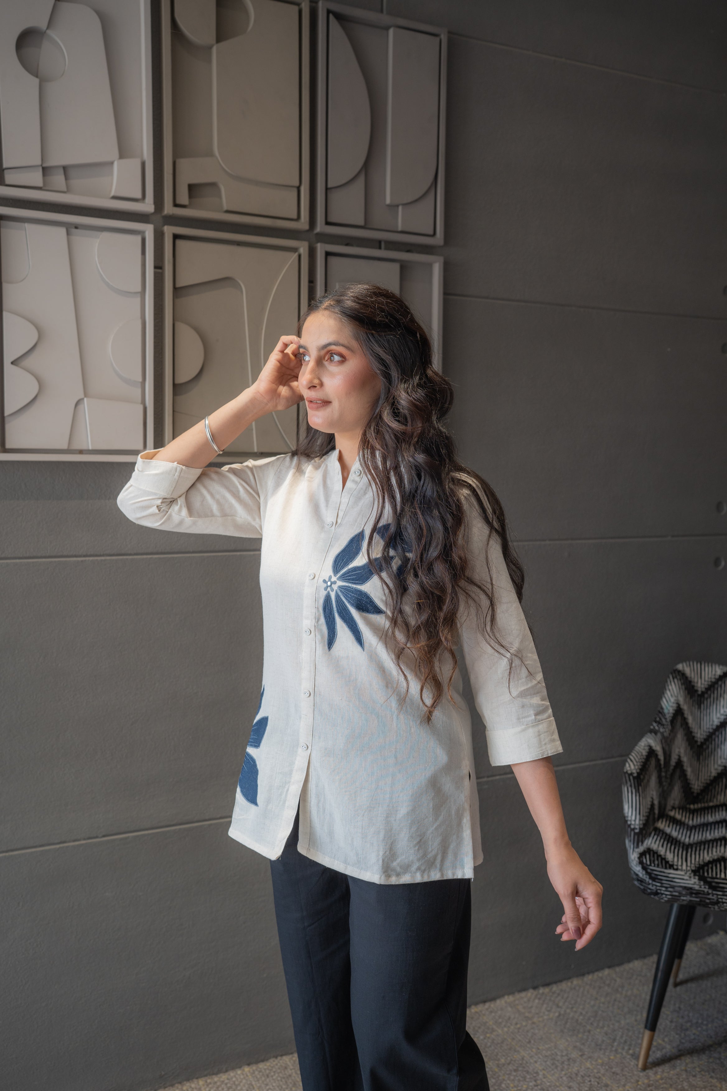 Indigo Bloom Top