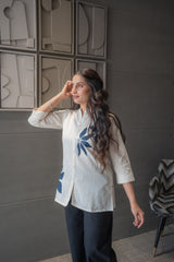 Indigo Bloom Top