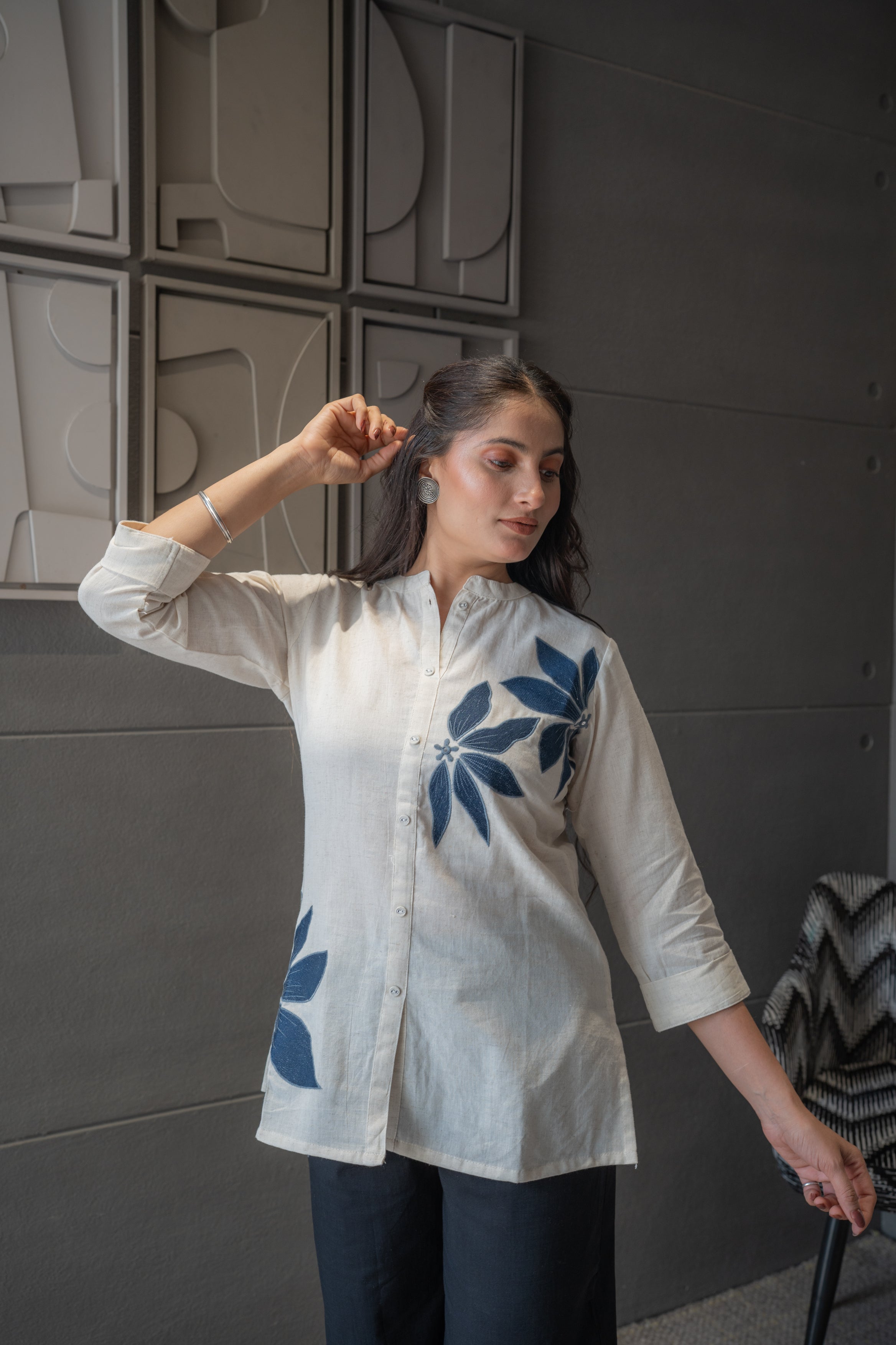 Indigo Bloom Top
