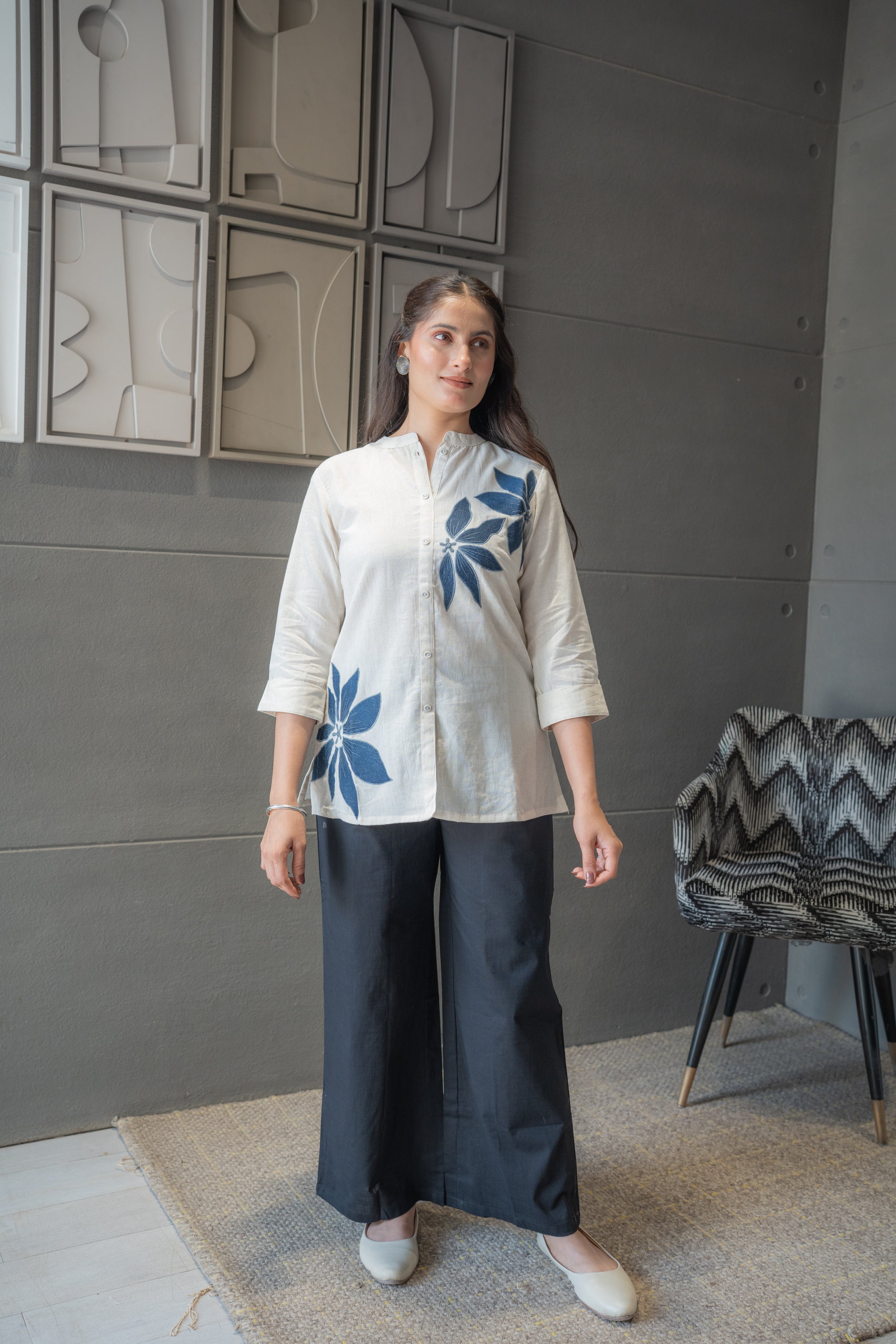 Indigo Bloom Top