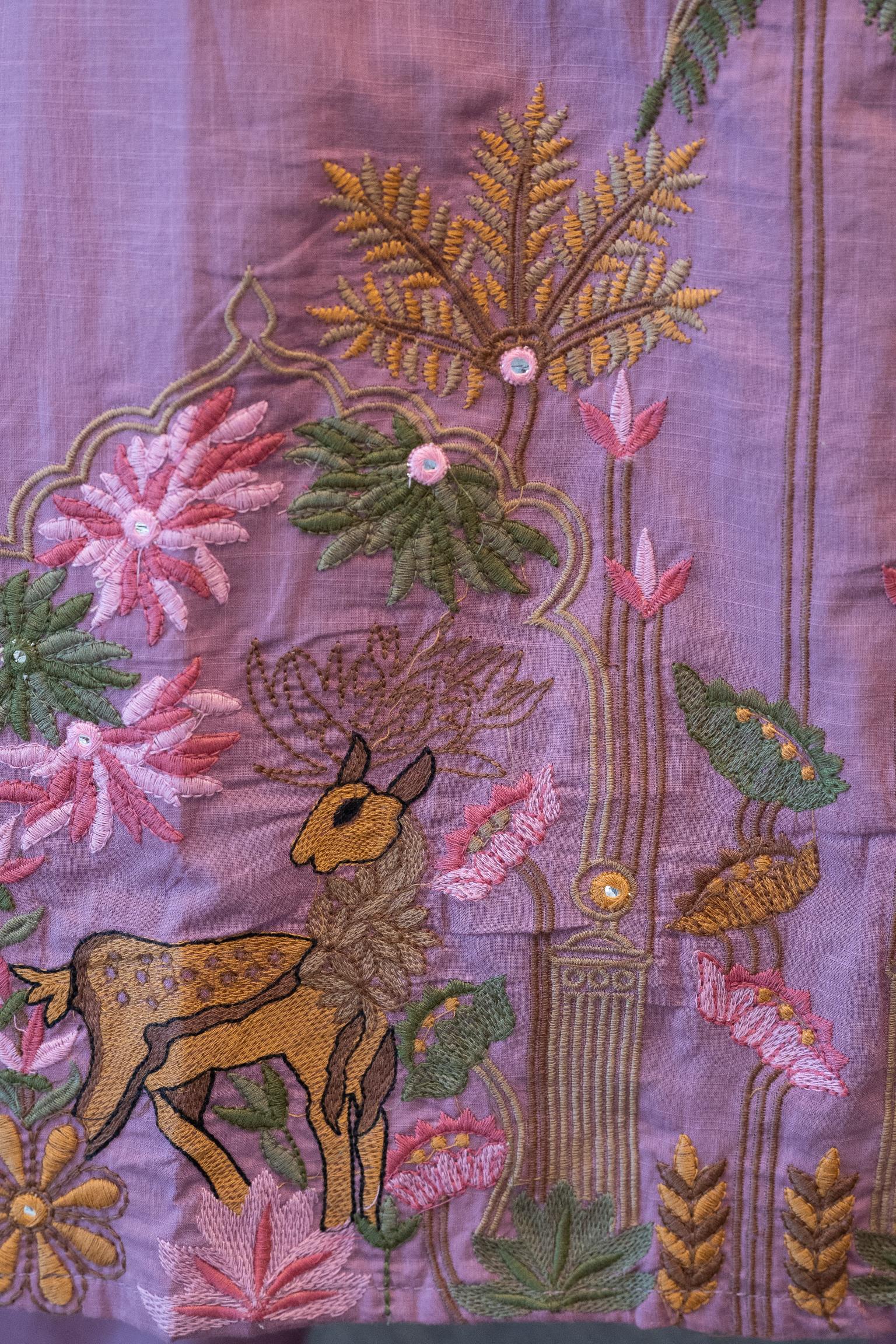 Soft lavender embroidered kurta set – Tanauri ethnic wear