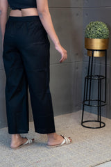 Comfortable everyday black cotton bottoms – Tanauri