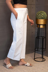 Comfortable everyday white cotton bottoms – Tanauri