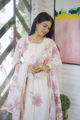 Elegant Floral Cotton Kurta Set for Women – Gulnaaz by Tanauri
