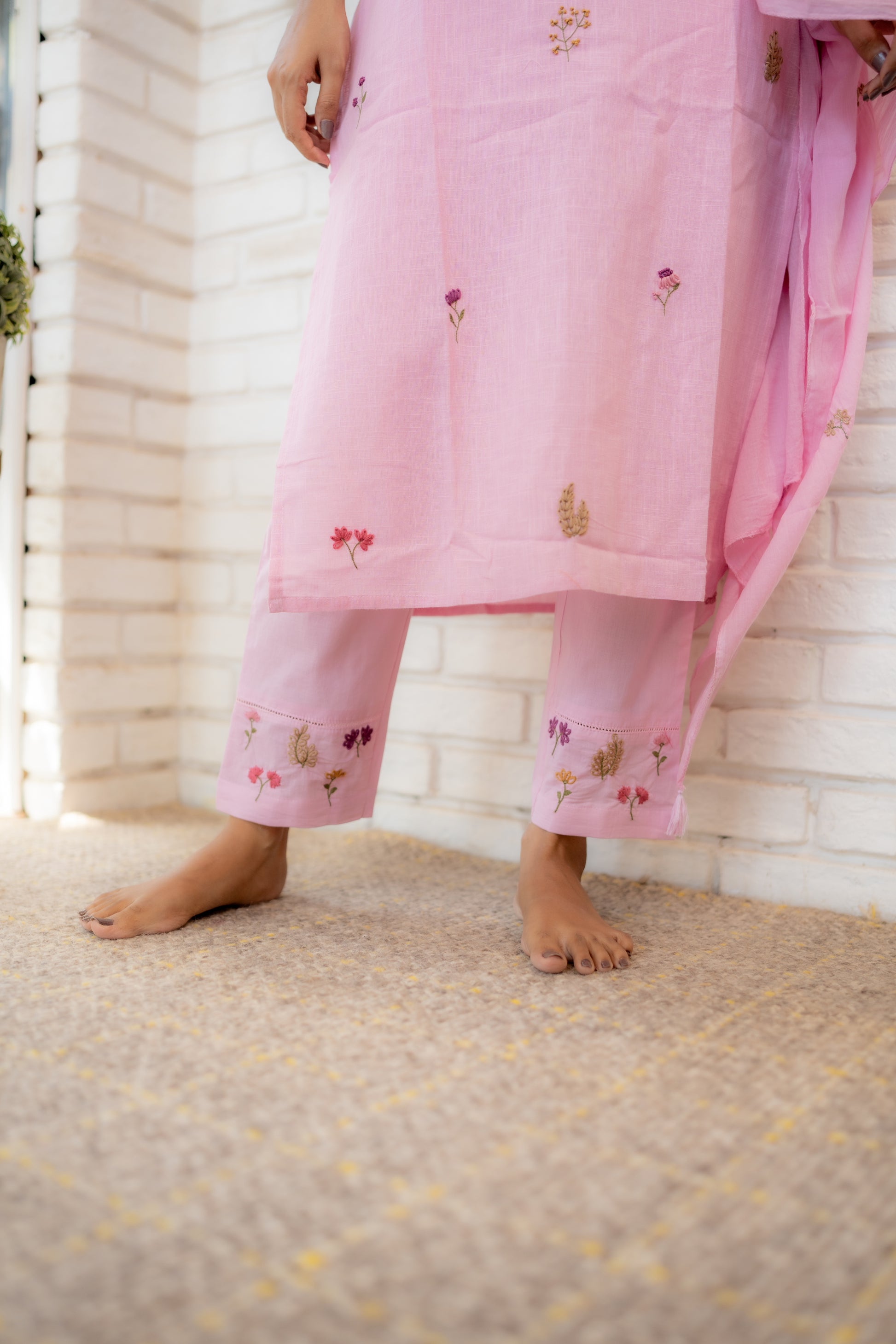 Sakura Dupatta Set - Japanese Cherry Blossom