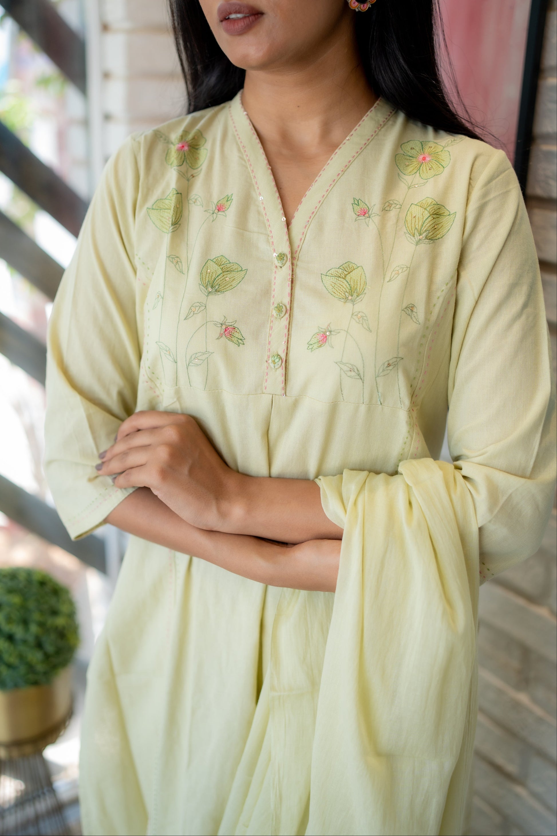 Pistachio - Dupatta Set