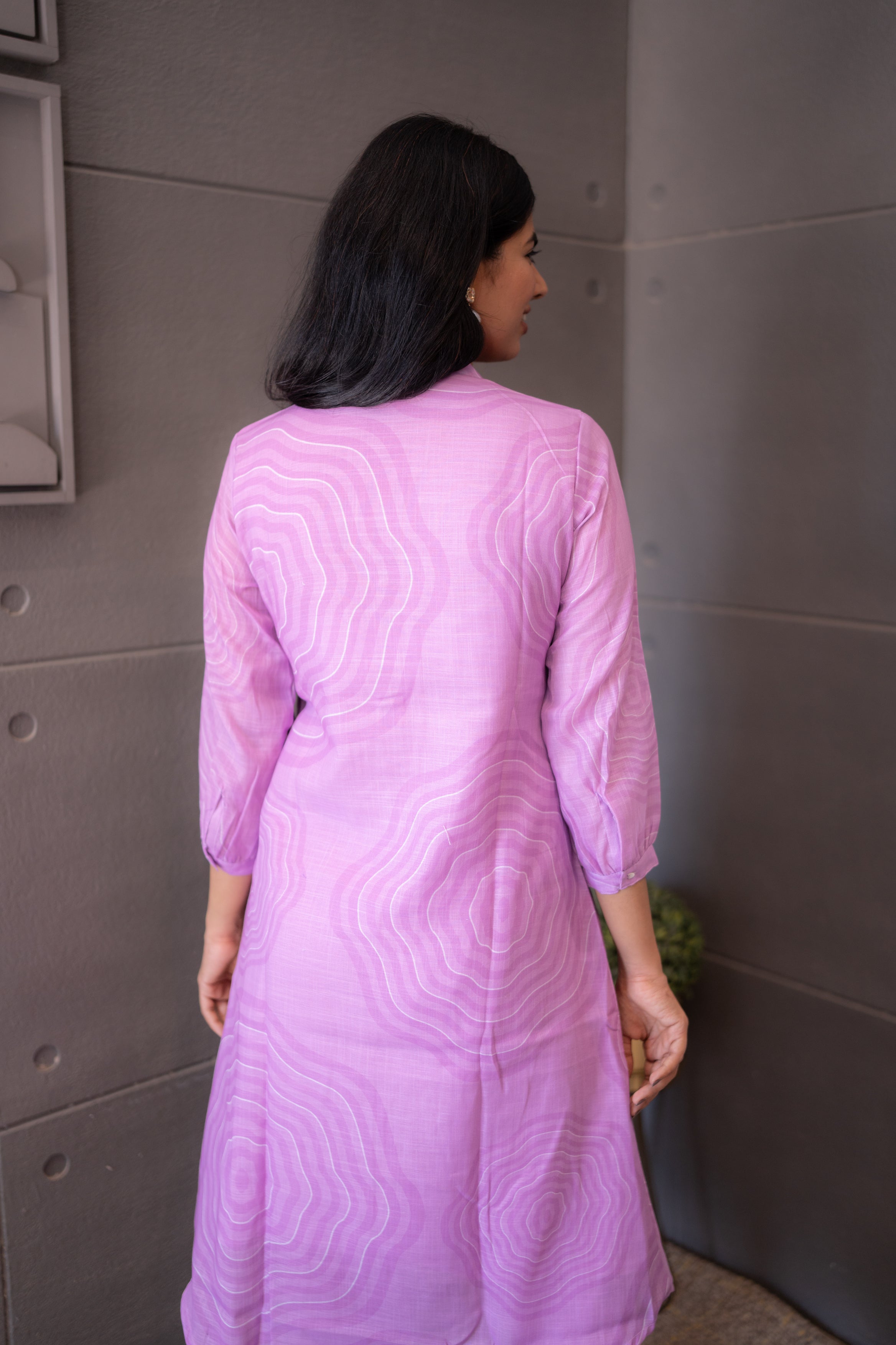 Tanauri Blush Wave Kurta Set – Casual and Festive Cotton Outfit