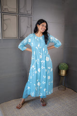 Tanauri Neelkamal Kurta Set – Soft Cotton Floral Outfit