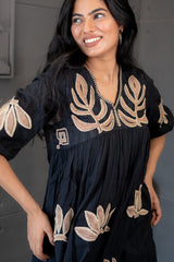 Tanauri Maya Co-Ord Set in Beige with Gold Detailing