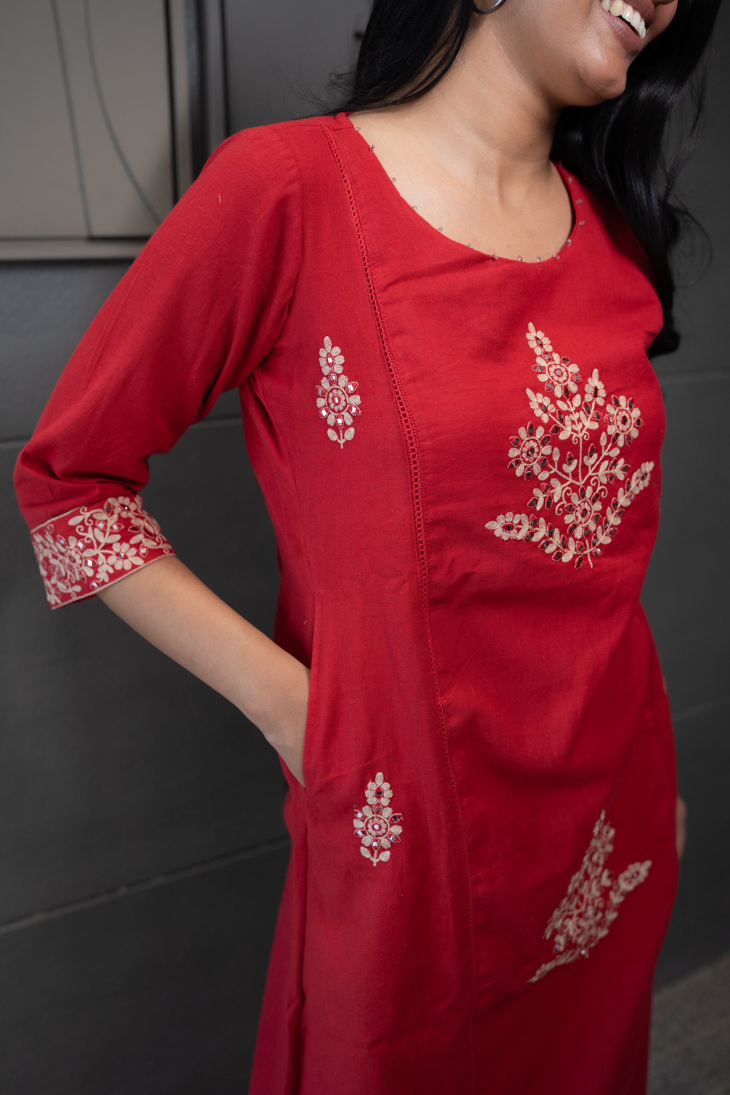 Noorani Kurta Set – White Embroidered Cotton Kurta Set by Tanauri