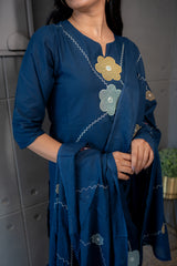 Elegant Women’s Embroidered Kurta Set in Soft Cotton Fabric