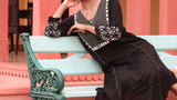 Women’s Black Cotton Blend Kurta Set – Festive & Formal Wear