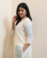 Blue Thread Kurta Set