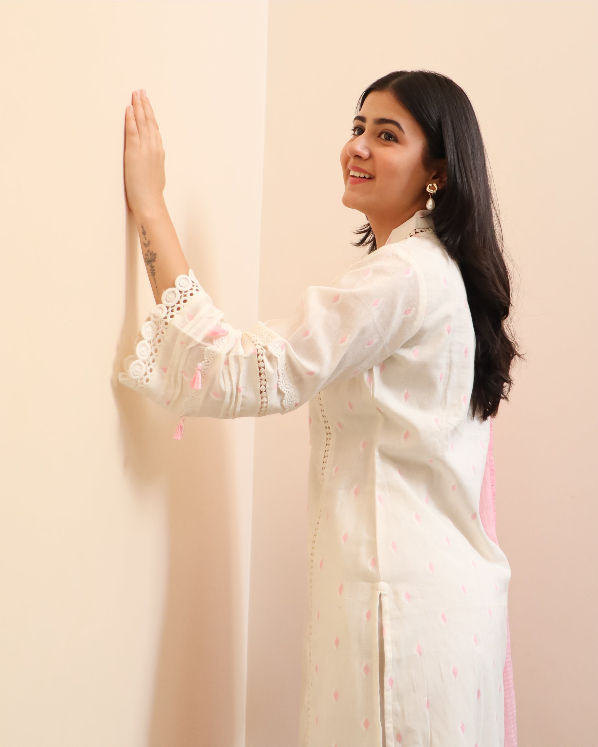 Ivory Blush Dupatta Set