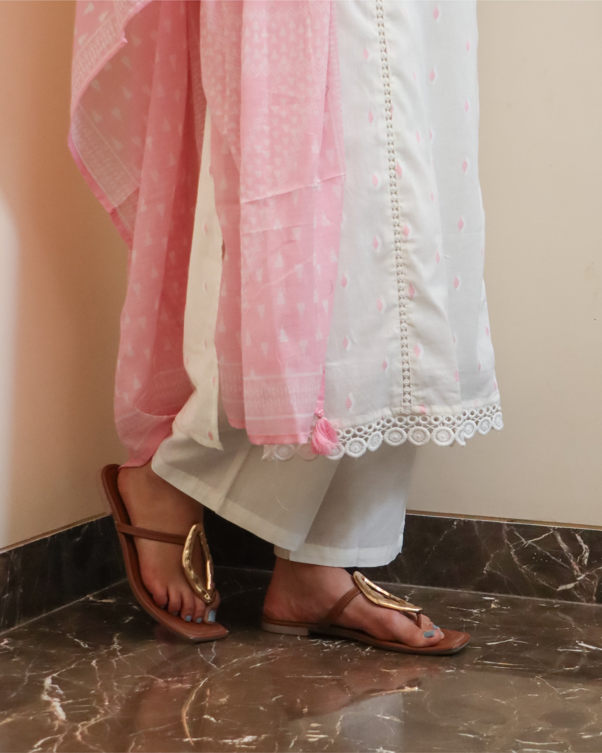 Ivory Blush Dupatta Set