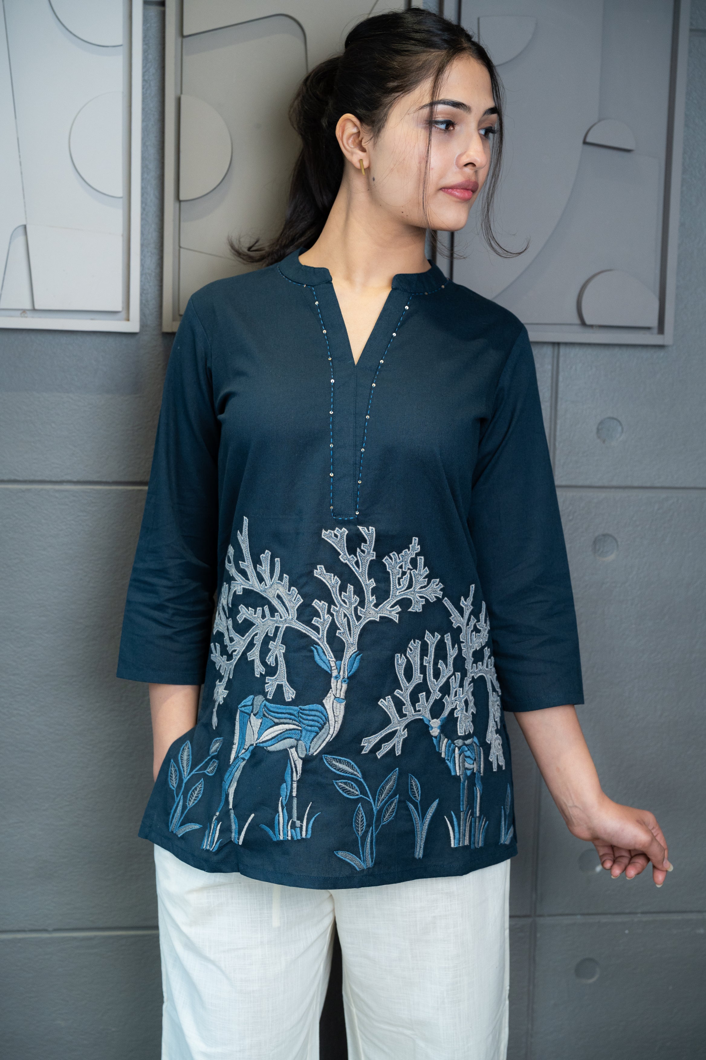 Blue Deer Top
