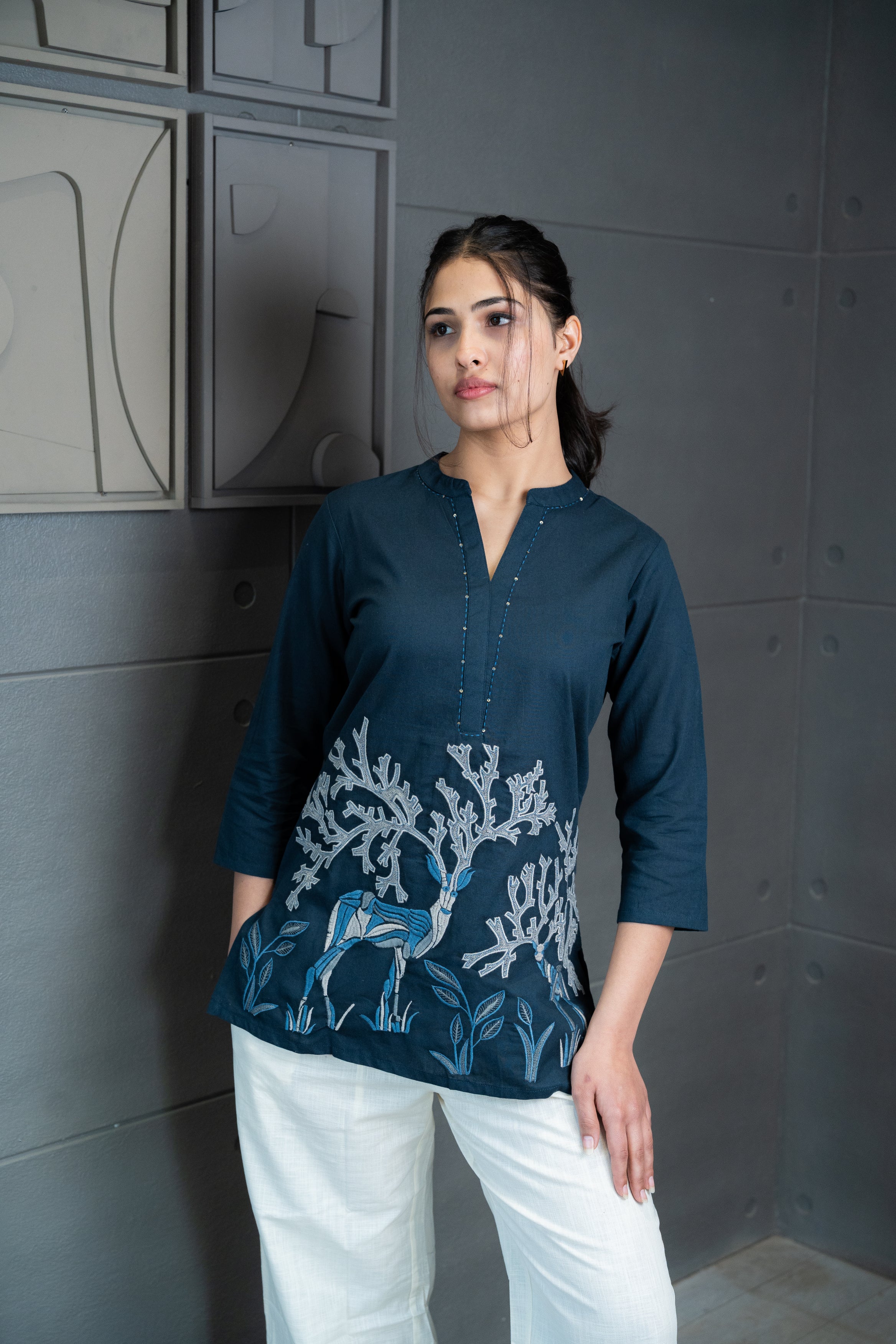 Blue Deer Top