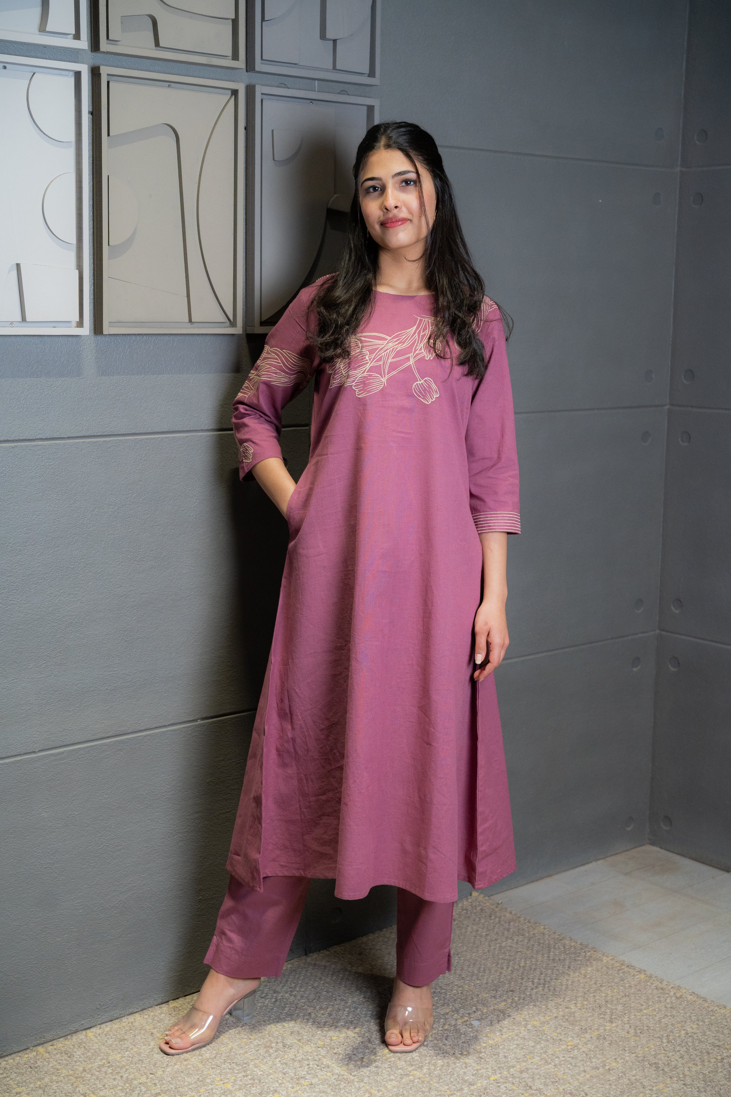 Dusty Rose Kurta Set