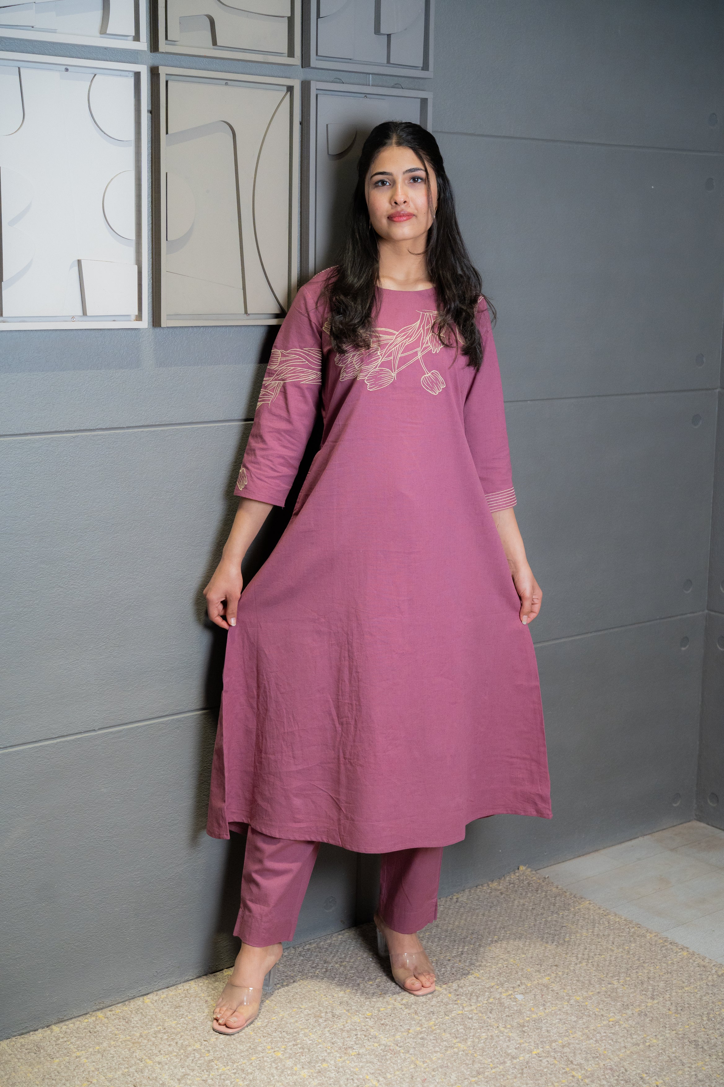 Dusty Rose Kurta Set