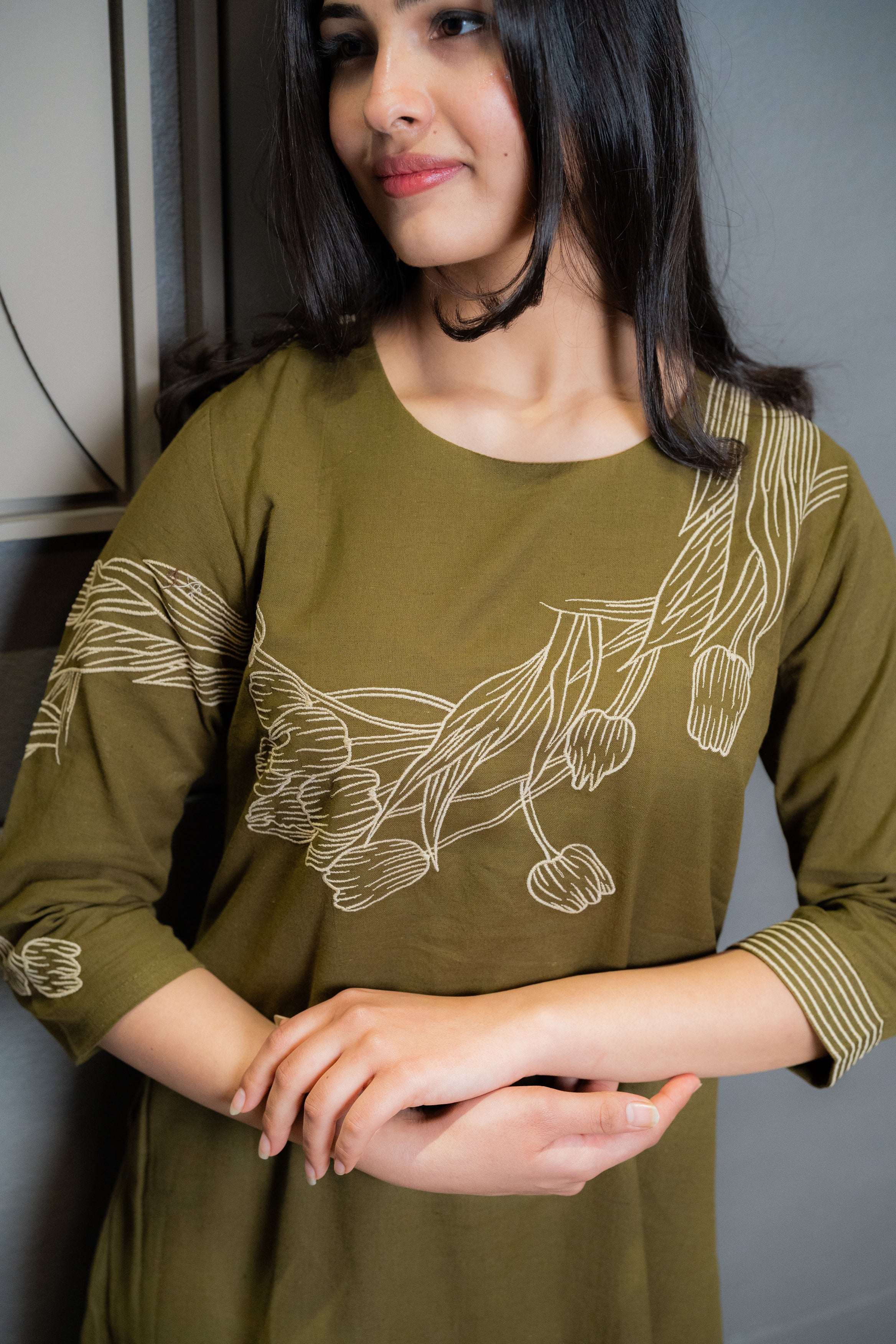 Moss Green Kurta Set