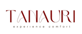 Logo of TANIAURI with tagline 'experience comfort' on a white background
