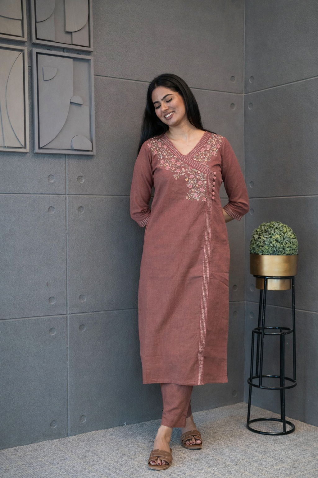 Mauve Kurta Set